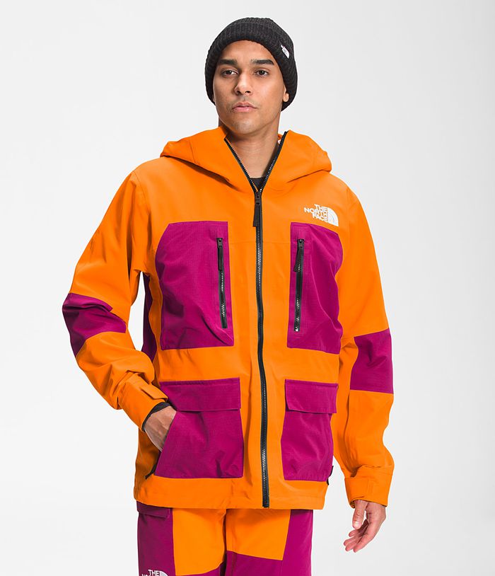 The North Face Skiing Jacket Dragline Orange/Pink - Mens - Thailand IKROH-3714